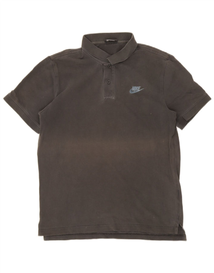Camisa polo masculina Nike algodão cinza médio