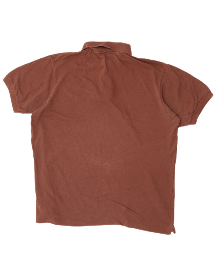 Camisa polo masculina Lacoste tamanho 5 grande algodão marrom