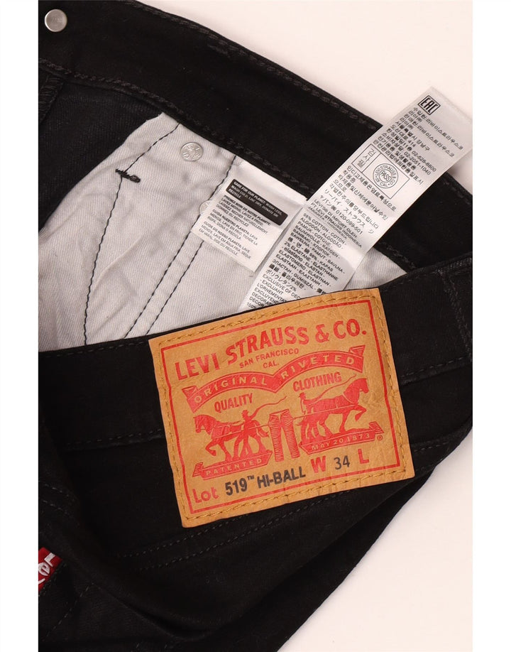 Calça jeans masculina Levi's 519 Hi-Ball Slim W34 L29 algodão preto