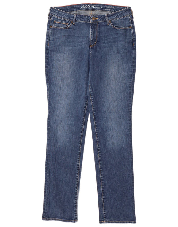 Eddie Bauer Jeans retos femininos EUA 10 grandes W32 L30 algodão azul