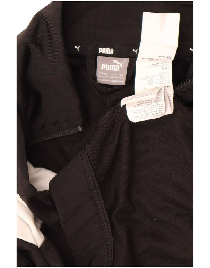 Jaqueta Puma Meninos Treino Top 15-16 Anos Preto Colorblock Poliéster
