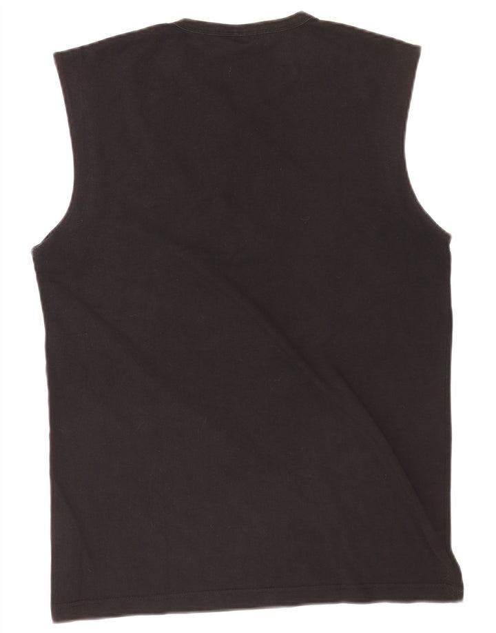 Asics Mens Vest Top Grande Algodão Preto