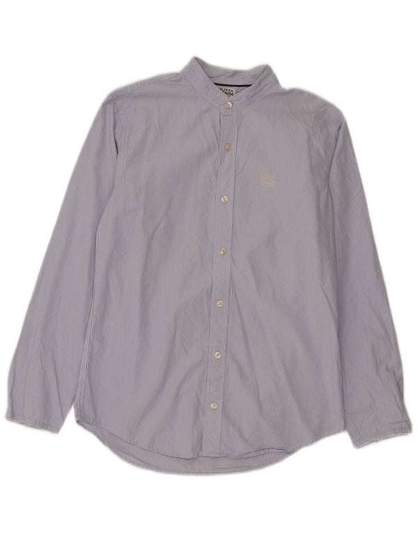Camisa masculina Tommy Hilfiger pequena listra azul