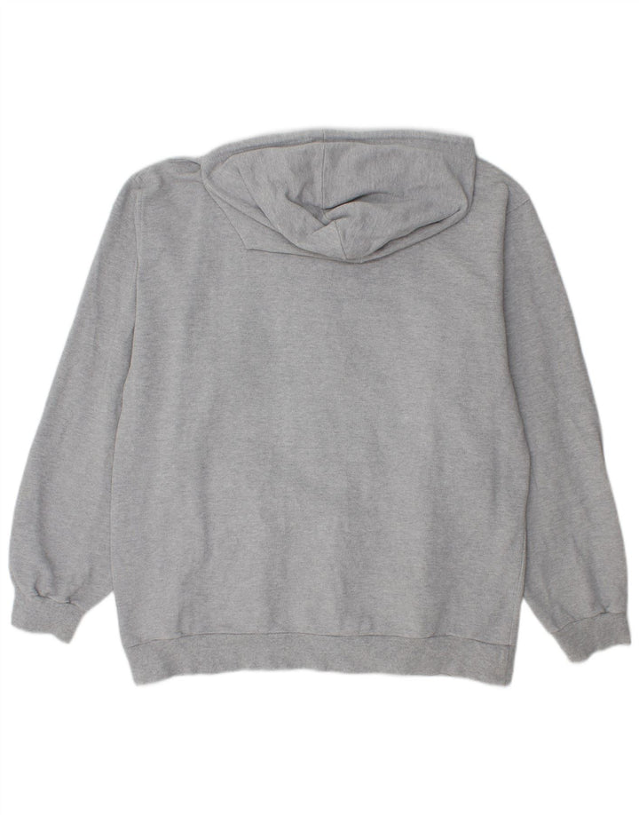 Suéter ASICS masculino com capuz e zíper pequeno cinza