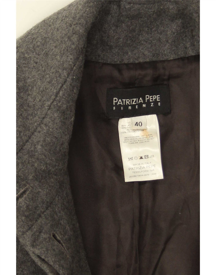 Sobretudo feminino Patrizia Pepe IT 40 Lã cinza pequena