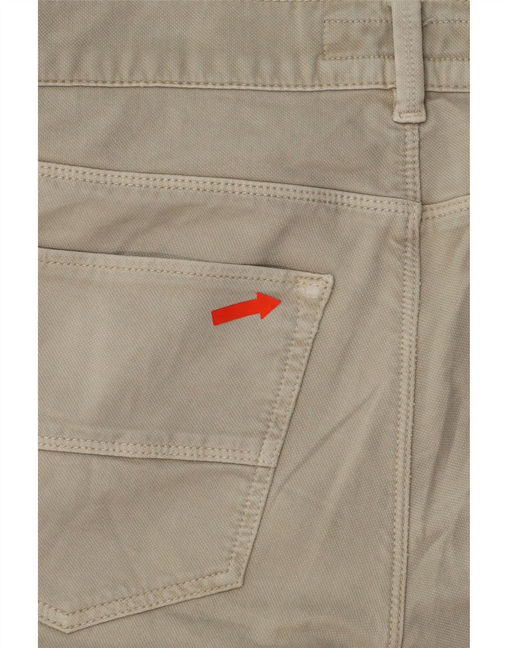 TRUSSARDI Mens Straight Casual Trousers W30 L29 Beige Cotton Vintage Trussardi and Second-Hand Trussardi from Messina Hembry 