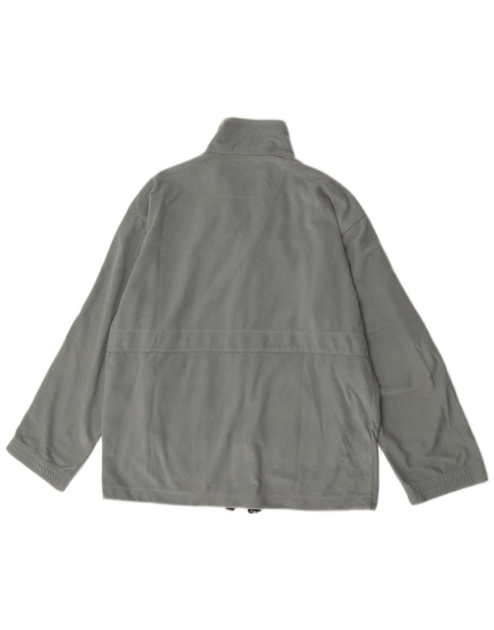 Diadora Mens Velour Tracksuit Top Jacket UK 40 Grande Poliéster Cinza
