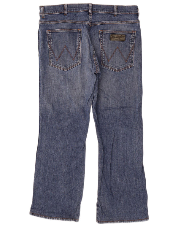 Wrangler Masculino Pittsboro Straight Jeans W36 L28 Azul Algodão