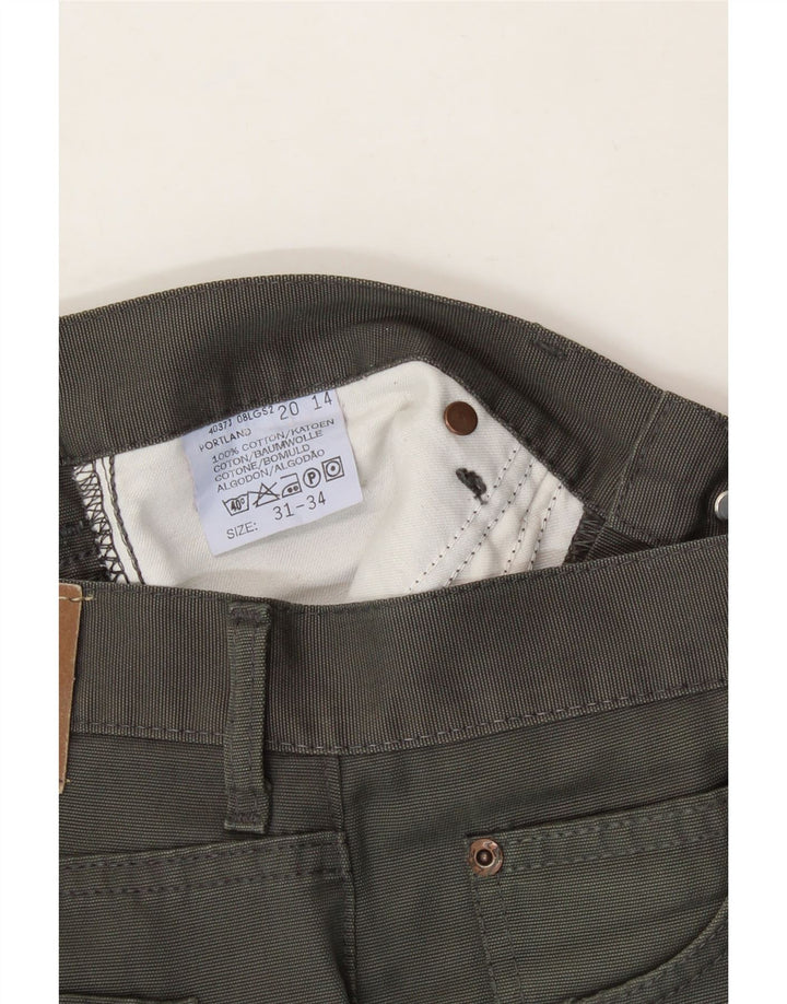 LEE Mens Straight Casual Trousers W31 L30 Green Cotton Vintage Lee and Second-Hand Lee from Messina Hembry 