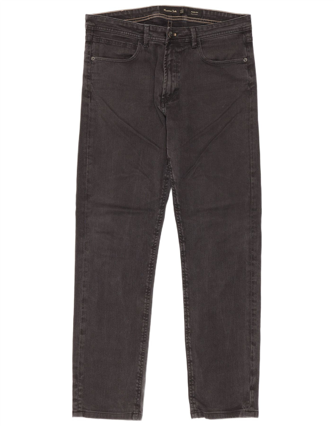 Jeans Slim Masculino Massimo Dutti EU 42 Grande W32 L30 Algodão Cinza