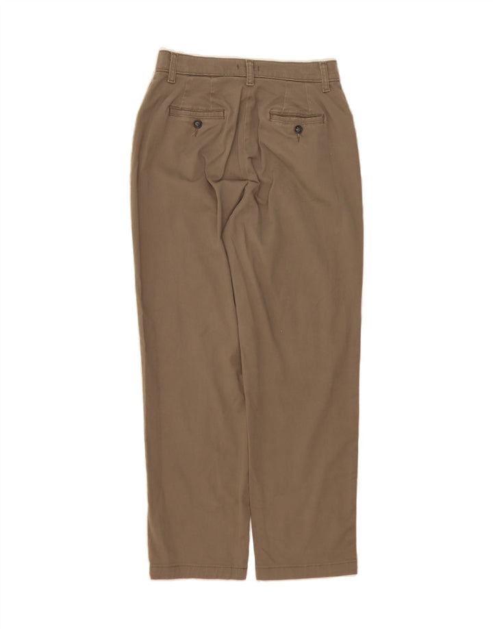 LEE Womens Straight Casual Trousers US 6 Medium W28 L28 Brown Cotton Vintage Lee and Second-Hand Lee from Messina Hembry 