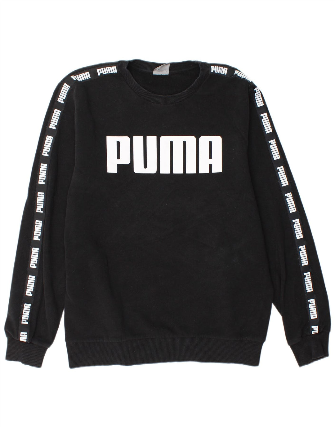 PUMA moletom gráfico masculino jumper grande algodão preto