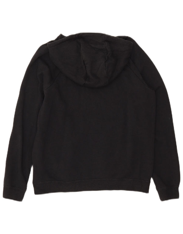 Jumper com capuz Nike feminino gráfico oversized UK 10 pequeno algodão preto