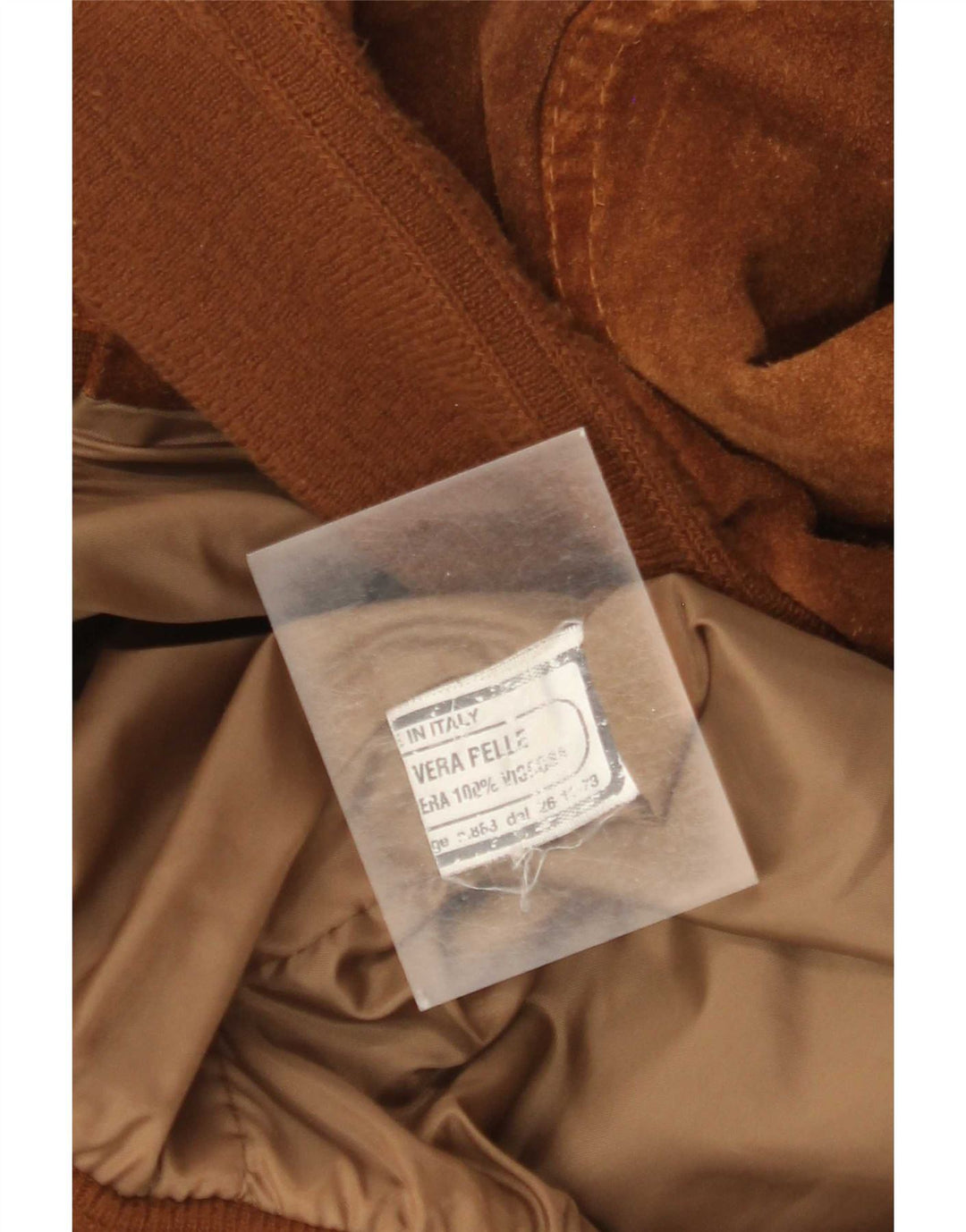 Jaqueta bomber masculina vintage de camurça Reino Unido 42 XL couro marrom