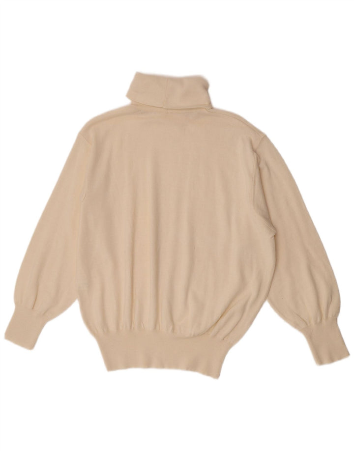 Suéter masculino vintage com gola redonda IT 48 médio esbranquiçado poliacrílico