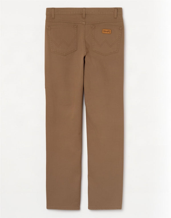 Calça Wrangler masculina Texas Straight Casual W31 L32 Algodão Bege