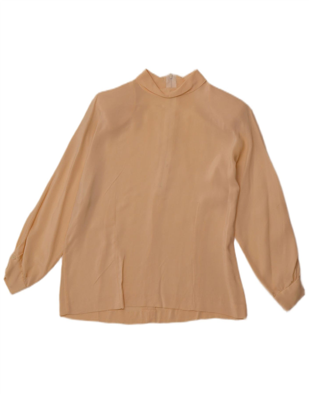 Blusa feminina VINTAGE manga 3/4 UK 14 grande bege
