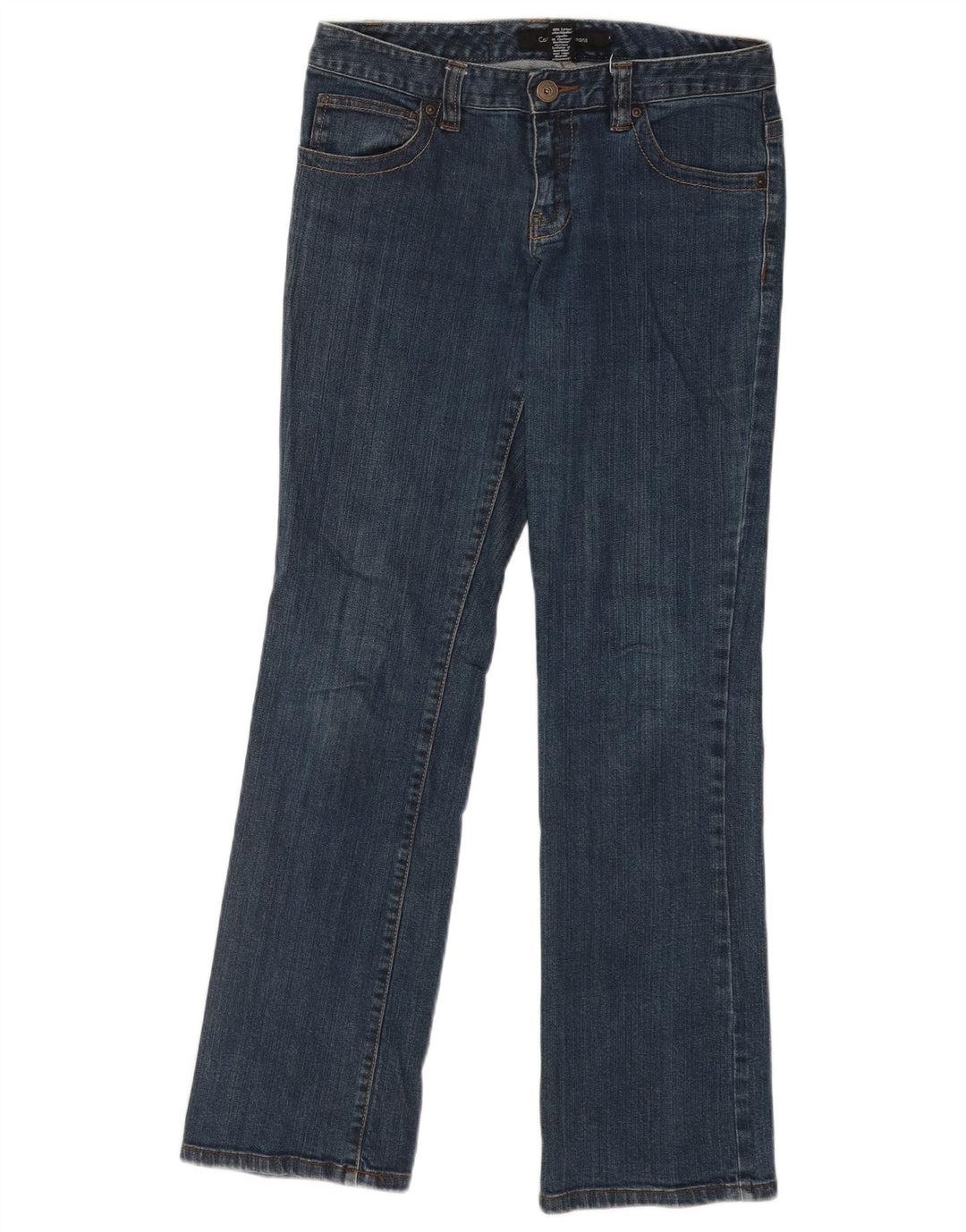 Calça jeans feminina Calvin Klein Bootcut US 6 médio W30 L31 azul algodão