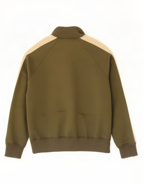 Gas Womens Tracksuit Top Jacket UK 18 XL Khaki Colourblock