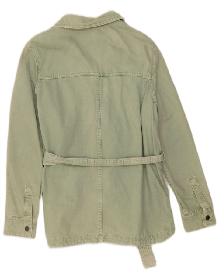 Jaqueta jeans oversized feminina Zara Reino Unido 6 XS verde