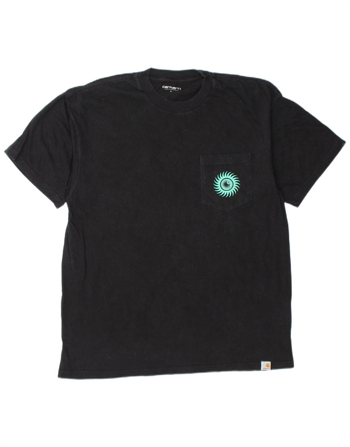 Camiseta gráfica masculina CARHARTT grande algodão preto