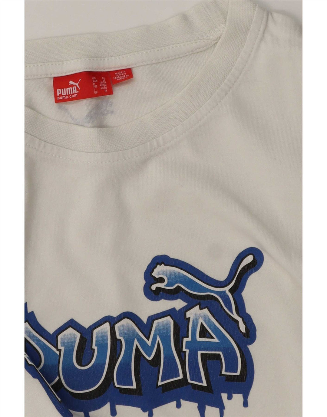 Puma Camiseta Masculina Graphic Top Médio Branco
