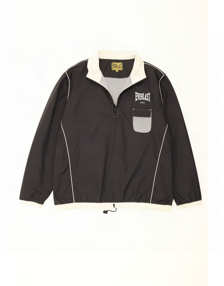 Everlast Mens Graphic Pullover Rain Jacket UK 40 Grande Nylon Preto