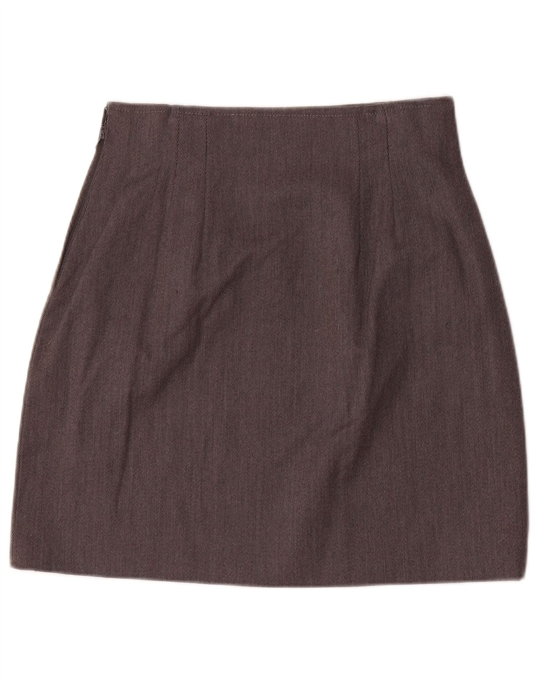 Conjunto de saia feminina vintage com 2 botões e 2 peças Reino Unido 12 médio W28 listrado cinza