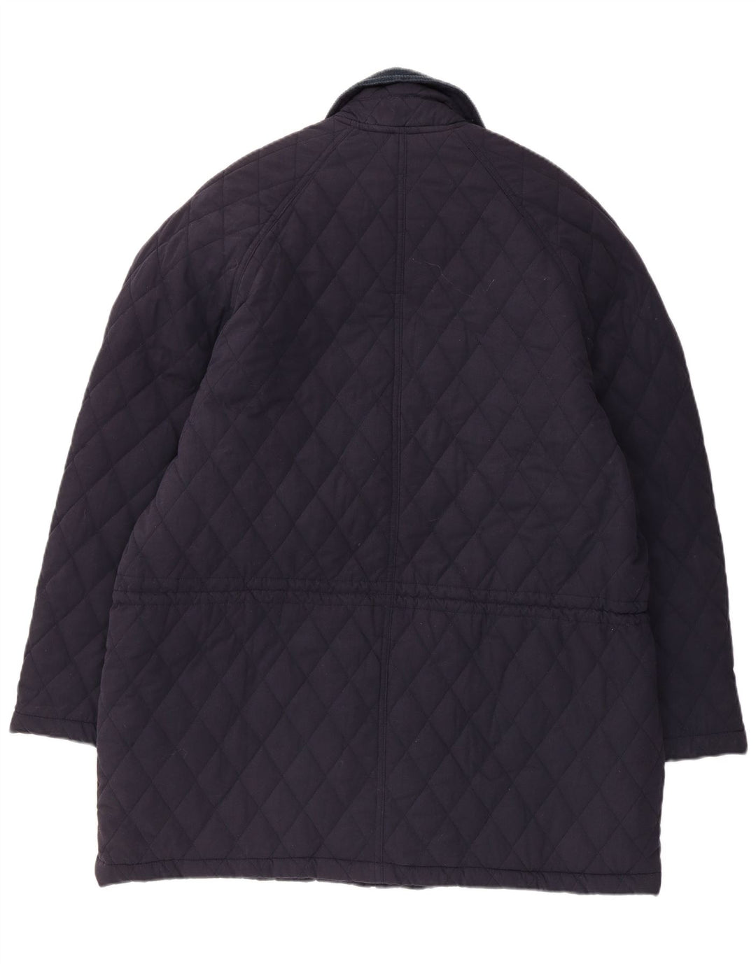 Jaqueta acolchoada masculina vintage UK 42 XL poliéster azul marinho