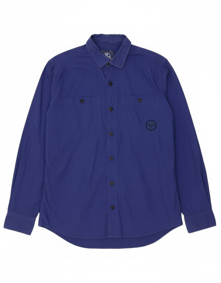 Camisa masculina NORTH SAILS grande algodão azul