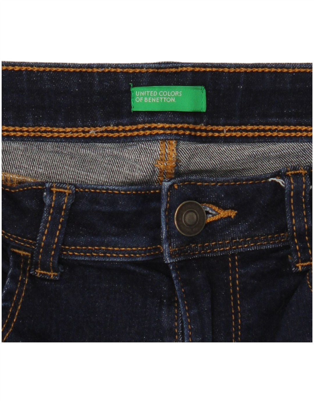 Calça jeans skinny feminina BENETTON W28 L30 azul marinho poliéster