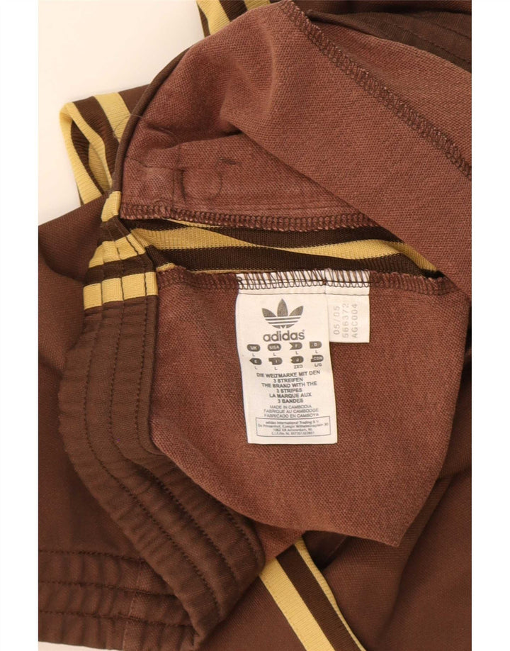Calças de treino masculinas Adidas grandes de algodão marrom