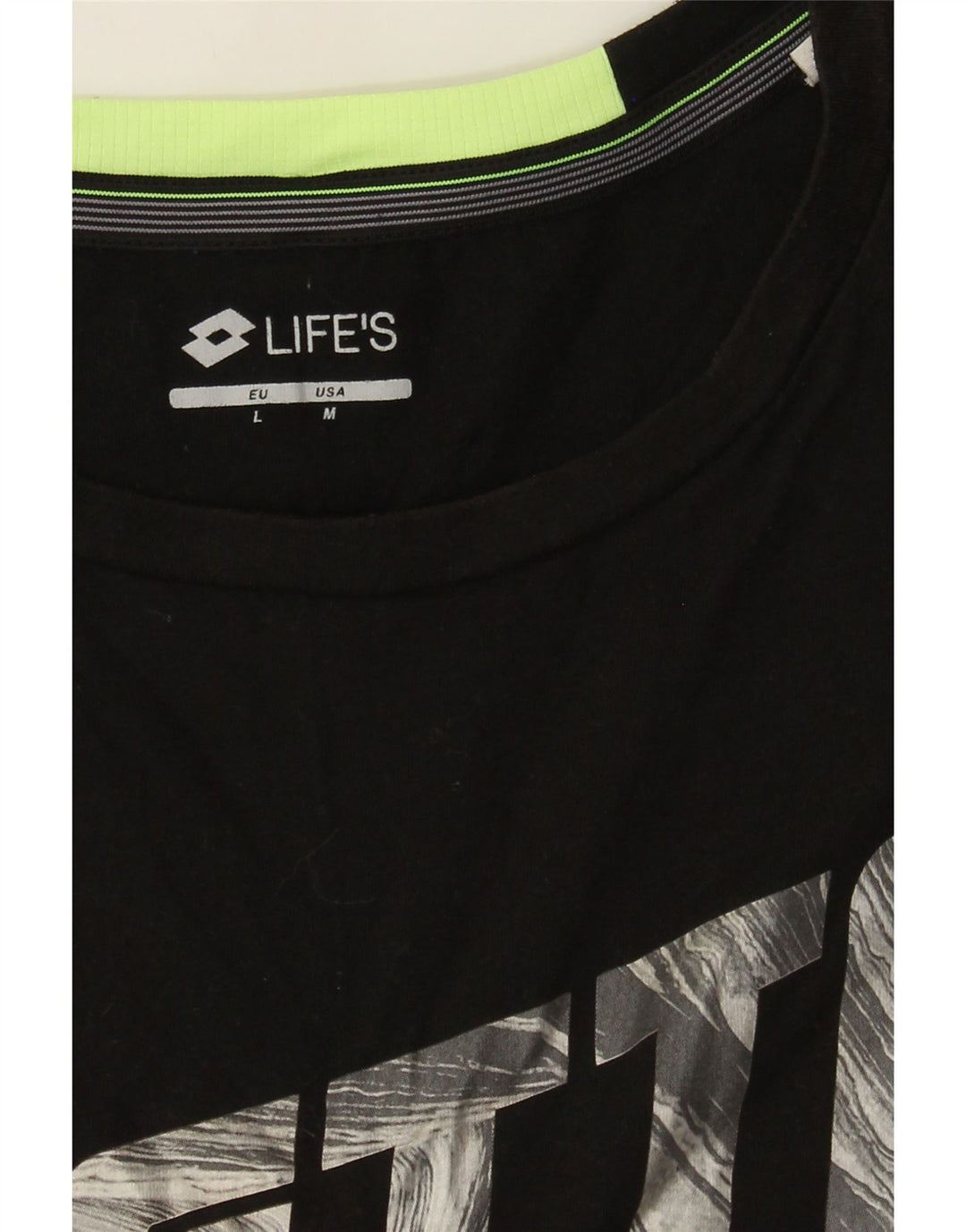 Lotto Mens Life's Graphic Vest Top Médio Preto