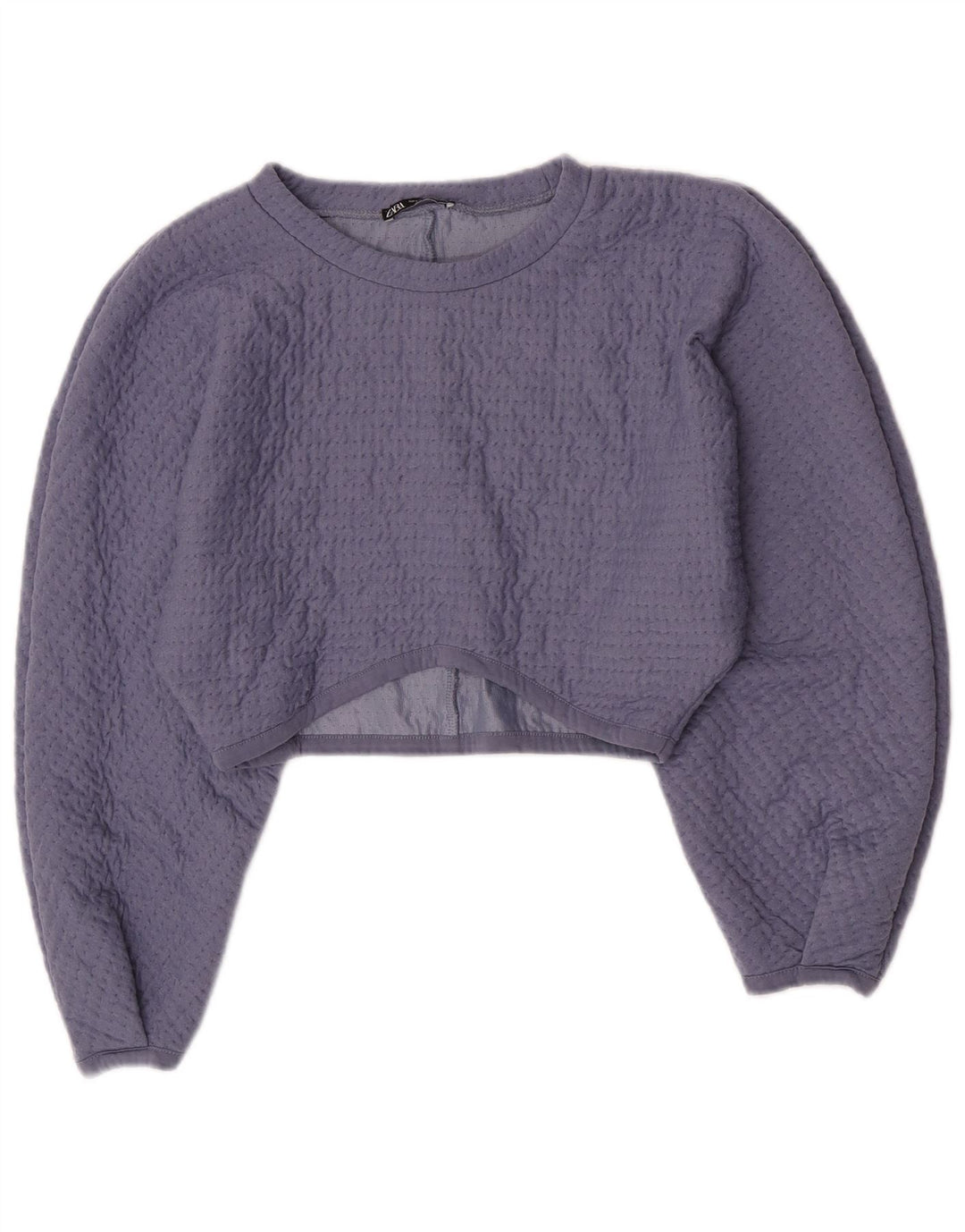 Zara Blusa Crop Feminina Top Reino Unido 14 Grande Roxo