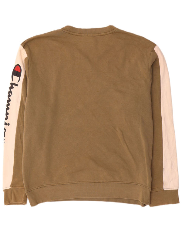 Moletom masculino Champion Graphic Regular Fit Jumper XL marrom colorblock