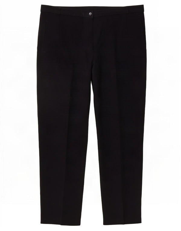 Calça feminina cortada de cintura alta Marks & Spencer Reino Unido 20 2XL W38 L26 Marinha B