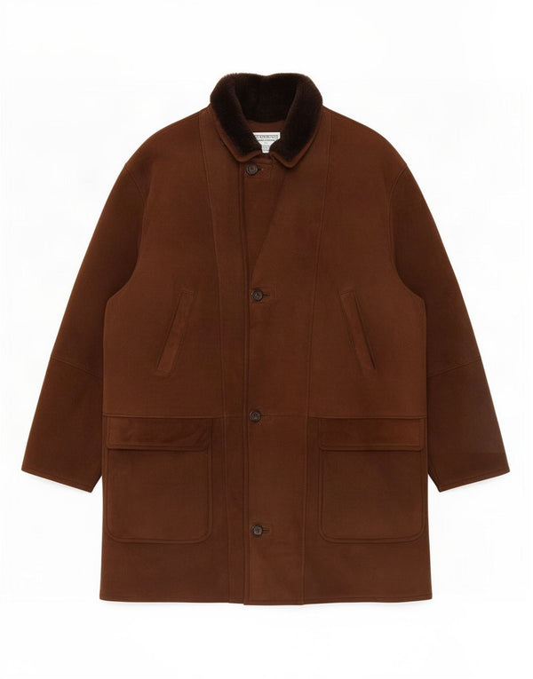 Jaqueta masculina Mabrun Shearling IT 56 3XL marrom