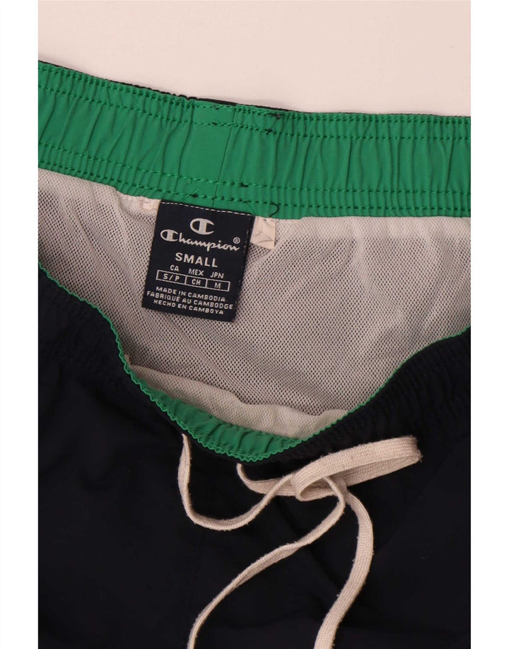 Shorts de natação masculino Champion pequeno poliéster azul marinho