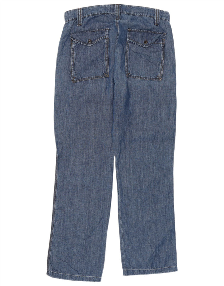 Calça jeans reta feminina WOOLRICH W34 L31 azul