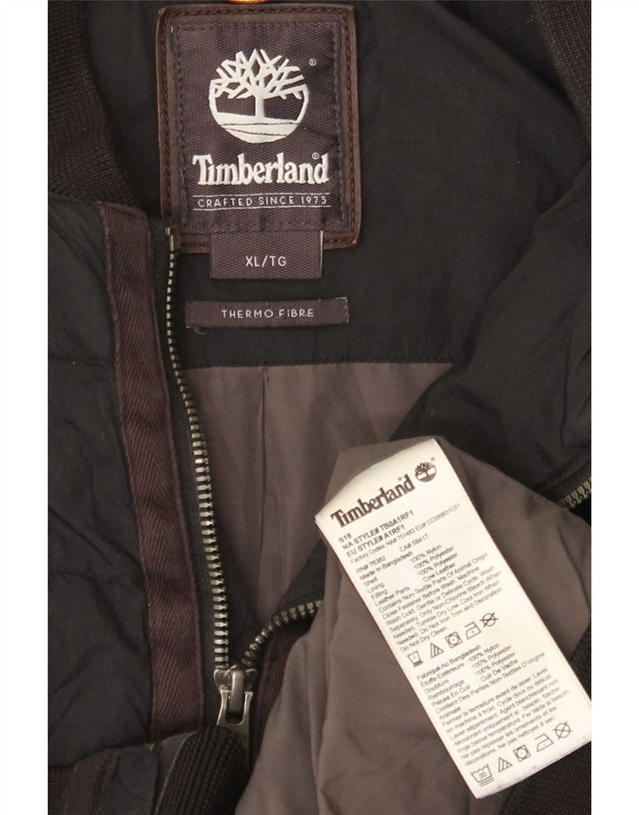 Jaqueta acolchoada masculina Timberland UK 42 XL preto nylon