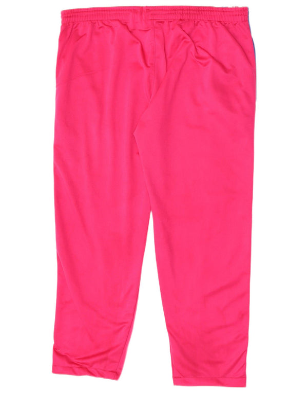 Kappa Womens Graphic Tracksuit Trousers UK 20 2XL  Pink Colourblock