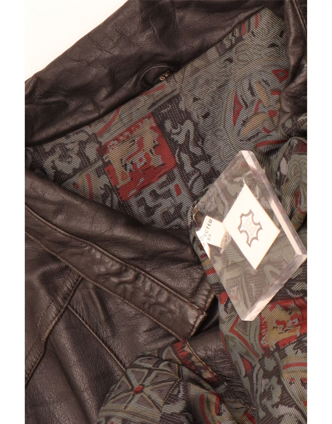 Colete de couro masculino vintage IT 62 6XL couro preto