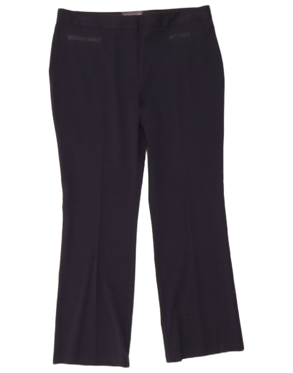 Calça casual feminina Marks & Spencer UK 16 grande W34 L29 azul marinho
