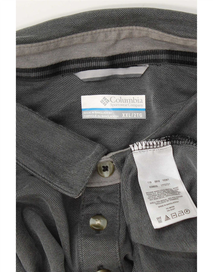 Camisa polo masculina Columbia 2XL cinza modal