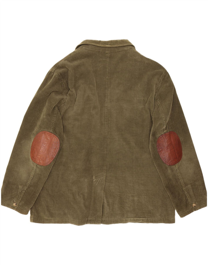 Orvis Jaqueta blazer masculina de veludo cotelê com 2 botões EU 46 3XL algodão verde