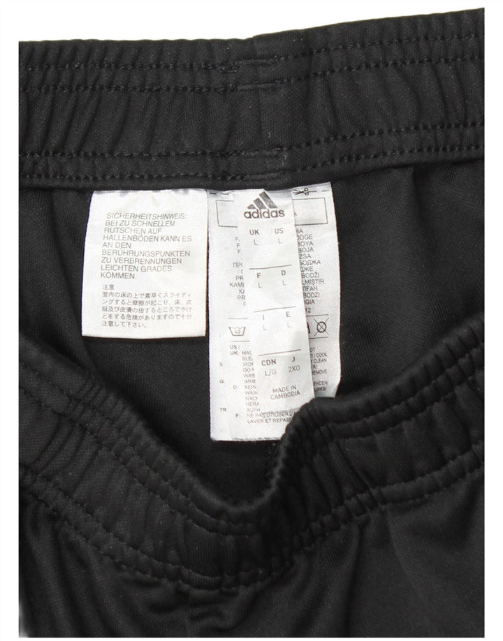 Calça de treino masculina ADIDAS Climalite grande poliéster preto