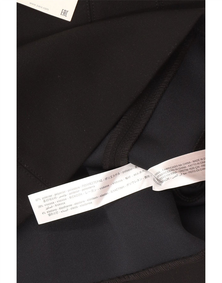 Mini saia feminina Zara pequena W26 poliéster preto
