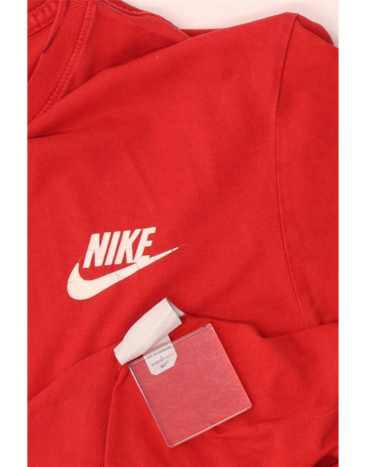 Camiseta Nike masculina gráfica grande algodão vermelho