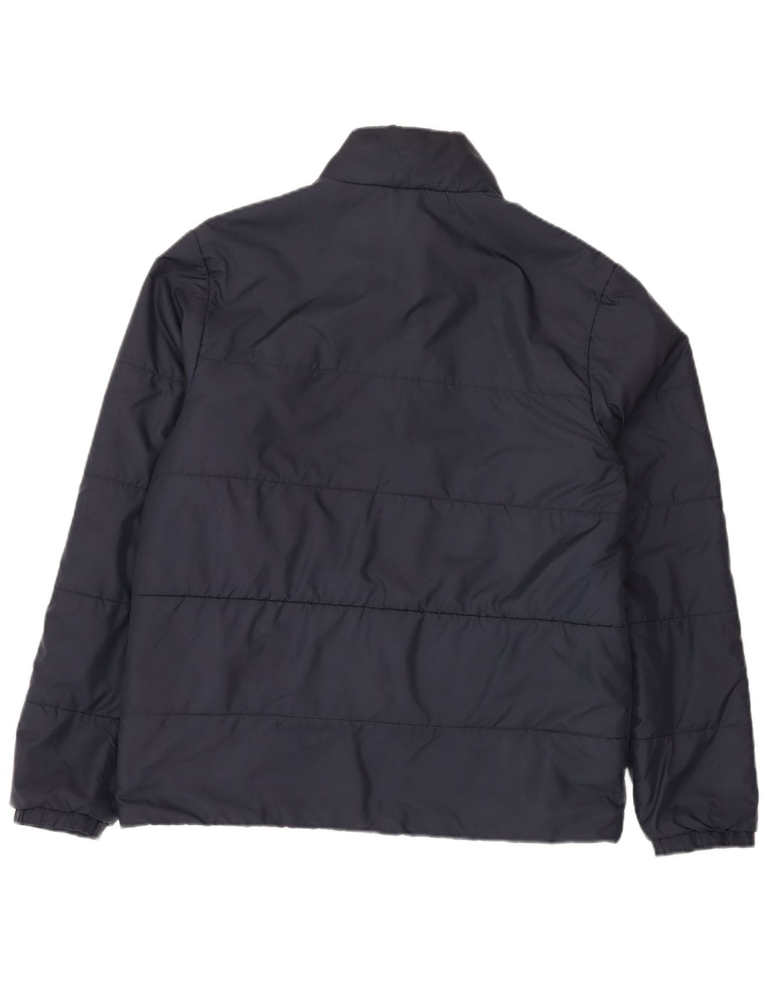 Jaqueta acolchoada masculina Adidas UK 38 poliéster azul marinho médio