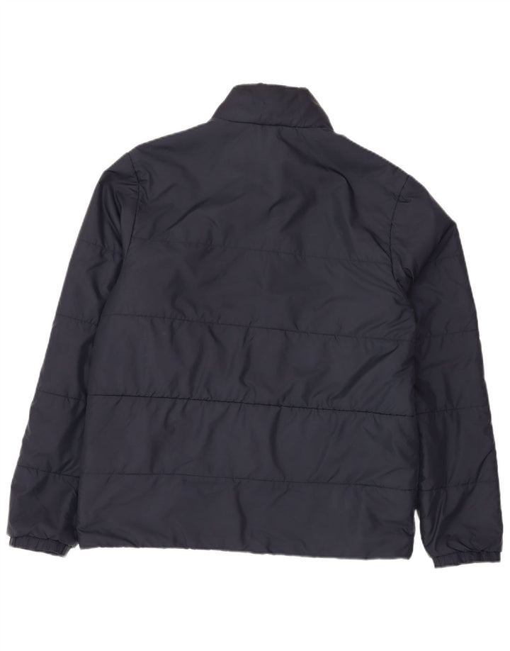Jaqueta acolchoada masculina Adidas UK 38 poliéster azul marinho médio